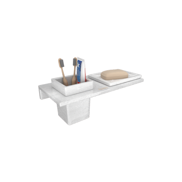 AM 718 - Square Soap Dish With Glass